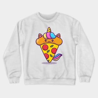 Cute Unicorn Pizza Crewneck Sweatshirt